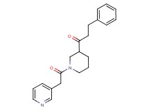 3-phenyl-1-[1-(3-pyridinylacetyl)-3-piperidinyl]-1-propanone