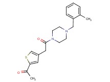 1-(4-{2-[4-(2-methylbenzyl)-1-piperazinyl]-2-oxoethyl}-2-thienyl)ethanone