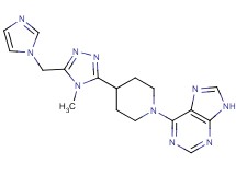 6-{4-[5-(1H-imidazol-1-ylmethyl)-4-methyl-4H-1,2,4-triazol-3-yl]piperidin-1-yl}-9H-purine