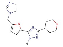 5-[5-(1H-imidazol-1-ylmethyl)-2-furyl]-3-(tetrahydro-2H-pyran-4-yl)-1H-1,2,4-triazole