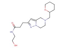 N-(2-hydroxyethyl)-3-[5-(tetrahydro-2H-pyran-2-ylmethyl)-4,5,6,7-tetrahydropyrazolo[1,5-a]pyrazin-2-yl]propanamide
