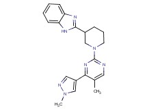 2-{1-[5-methyl-4-(1-methyl-1H-pyrazol-4-yl)-2-pyrimidinyl]-3-piperidinyl}-1H-benzimidazole