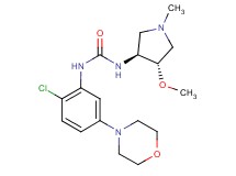 N-(2-chloro-5-morpholin-4-ylphenyl)-N'-[(3S*,4S*)-4-methoxy-1-methylpyrrolidin-3-yl]urea