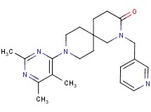 2-(pyridin-3-ylmethyl)-9-(2,5,6-trimethylpyrimidin-4-yl)-2,9-diazaspiro[5.5]undecan-3-one