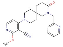 2-methoxy-4-[3-oxo-2-(pyridin-2-ylmethyl)-2,9-diazaspiro[5.5]undec-9-yl]nicotinonitrile