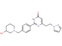 2-{4-[(3-hydroxypiperidin-1-yl)methyl]phenyl}-6-[2-(1H-pyrazol-1-yl)ethyl]pyrimidin-4(3H)-one