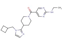 5-({4-[1-(cyclobutylmethyl)-1H-imidazol-2-yl]-1-piperidinyl}carbonyl)-N-ethyl-2-pyrimidinamine