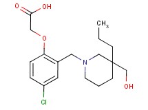 (4-chloro-2-{[3-(hydroxymethyl)-3-propyl-1-piperidinyl]methyl}phenoxy)acetic acid