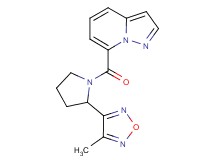 7-{[2-(4-methyl-1,2,5-oxadiazol-3-yl)pyrrolidin-1-yl]carbonyl}pyrazolo[1,5-a]pyridine