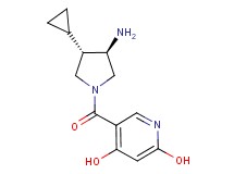 5-{[(3R*,4S*)-3-amino-4-cyclopropyl-1-pyrrolidinyl]carbonyl}-2,4-pyridinediol