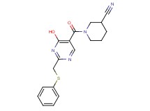 1-({4-hydroxy-2-[(phenylthio)methyl]pyrimidin-5-yl}carbonyl)piperidine-3-carbonitrile