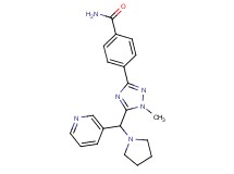 4-{1-methyl-5-[pyridin-3-yl(pyrrolidin-1-yl)methyl]-1H-1,2,4-triazol-3-yl}benzamide