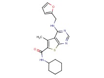 N-cyclohexyl-4-[(2-furylmethyl)amino]-5-methylthieno[2,3-d]pyrimidine-6-carboxamide