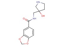 N-[(3-hydroxy-3-pyrrolidinyl)methyl]-1,3-benzodioxole-5-carboxamide