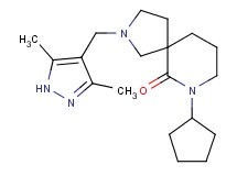 7-cyclopentyl-2-[(3,5-dimethyl-1H-pyrazol-4-yl)methyl]-2,7-diazaspiro[4.5]decan-6-one