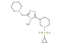 1-(cyclopropylsulfonyl)-3-[4-methyl-5-(piperidin-1-ylmethyl)-4H-1,2,4-triazol-3-yl]piperidine