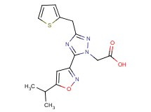 [5-(5-isopropylisoxazol-3-yl)-3-(2-thienylmethyl)-1H-1,2,4-triazol-1-yl]acetic acid