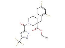 ethyl 3-(2,4-difluorobenzyl)-1-{[3-(trifluoromethyl)-1H-pyrazol-5-yl]carbonyl}-3-piperidinecarboxylate
