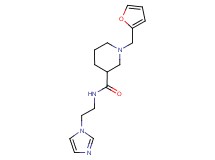 1-(2-furylmethyl)-N-[2-(1H-imidazol-1-yl)ethyl]-3-piperidinecarboxamide