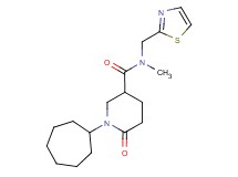 1-cycloheptyl-N-methyl-6-oxo-N-(1,3-thiazol-2-ylmethyl)-3-piperidinecarboxamide