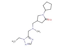 1-cyclopentyl-4-{[[(1-ethyl-1H-1,2,4-triazol-5-yl)methyl](methyl)amino]methyl}pyrrolidin-2-one