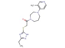 1-{[(3-ethyl-1H-1,2,4-triazol-5-yl)thio]acetyl}-4-(3-methyl-4-pyridinyl)-1,4-diazepane