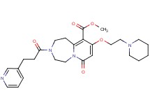methyl 7-oxo-9-[2-(1-piperidinyl)ethoxy]-3-[3-(3-pyridinyl)propanoyl]-1,2,3,4,5,7-hexahydropyrido[1,2-d][1,4]diazepine-10-carboxylate