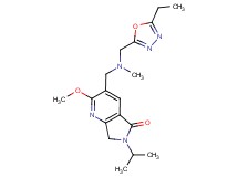 3-{[[(5-ethyl-1,3,4-oxadiazol-2-yl)methyl](methyl)amino]methyl}-6-isopropyl-2-methoxy-6,7-dihydro-5H-pyrrolo[3,4-b]pyridin-5-one