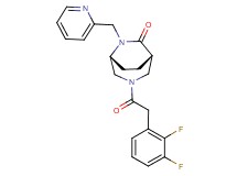 (1S*,5R*)-3-[(2,3-difluorophenyl)acetyl]-6-(2-pyridinylmethyl)-3,6-diazabicyclo[3.2.2]nonan-7-one