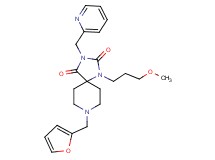 8-(2-furylmethyl)-1-(3-methoxypropyl)-3-(2-pyridinylmethyl)-1,3,8-triazaspiro[4.5]decane-2,4-dione
