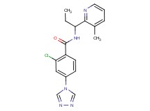 2-chloro-N-[1-(3-methylpyridin-2-yl)propyl]-4-(4H-1,2,4-triazol-4-yl)benzamide