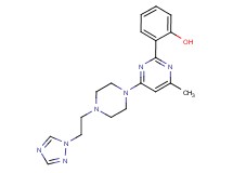 2-(4-methyl-6-{4-[2-(1H-1,2,4-triazol-1-yl)ethyl]piperazin-1-yl}pyrimidin-2-yl)phenol
