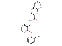 N-{[2-(2-methylphenoxy)pyridin-3-yl]methyl}-1,8-naphthyridine-2-carboxamide