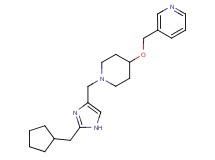 3-{[(1-{[2-(cyclopentylmethyl)-1H-imidazol-4-yl]methyl}-4-piperidinyl)oxy]methyl}pyridine