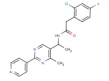 2-(2-chloro-4-fluorophenyl)-N-[1-(4-methyl-2-pyridin-4-ylpyrimidin-5-yl)ethyl]acetamide