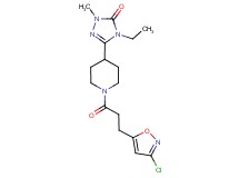 5-{1-[3-(3-chloroisoxazol-5-yl)propanoyl]piperidin-4-yl}-4-ethyl-2-methyl-2,4-dihydro-3H-1,2,4-triazol-3-one
