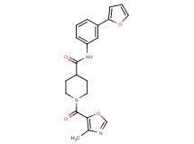 N-[3-(2-furyl)phenyl]-1-[(4-methyl-1,3-oxazol-5-yl)carbonyl]-4-piperidinecarboxamide