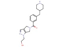 2-[5-[3-(4-piperidinylmethyl)benzoyl]-5,6-dihydropyrrolo[3,4-c]pyrazol-1(4H)-yl]ethanol
