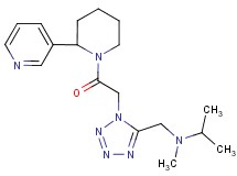 N-methyl-N-[(1-{2-oxo-2-[2-(3-pyridinyl)-1-piperidinyl]ethyl}-1H-tetrazol-5-yl)methyl]-2-propanamine