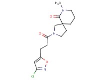 2-[3-(3-chloroisoxazol-5-yl)propanoyl]-7-methyl-2,7-diazaspiro[4.5]decan-6-one