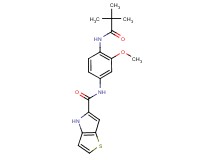N-{4-[(2,2-dimethylpropanoyl)amino]-3-methoxyphenyl}-4H-thieno[3,2-b]pyrrole-5-carboxamide