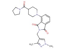 2-[(1,3-dimethyl-1H-pyrazol-4-yl)methyl]-4-[4-(1-pyrrolidinylcarbonyl)-1-piperidinyl]-1H-isoindole-1,3(2H)-dione