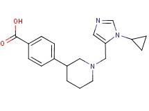 4-{1-[(1-cyclopropyl-1H-imidazol-5-yl)methyl]piperidin-3-yl}benzoic acid