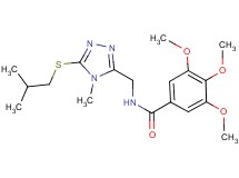 N-{[5-(isobutylthio)-4-methyl-4H-1,2,4-triazol-3-yl]methyl}-3,4,5-trimethoxybenzamide