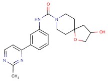3-hydroxy-N-[3-(2-methylpyrimidin-4-yl)phenyl]-1-oxa-8-azaspiro[4.5]decane-8-carboxamide