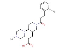 3-[(3R*,4S*)-1-[3-(2-methylphenyl)propanoyl]-4-(4-methylpiperazin-1-yl)piperidin-3-yl]propanoic acid