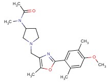 N-(1-{[2-(4-methoxy-2,5-dimethylphenyl)-5-methyl-1,3-oxazol-4-yl]methyl}pyrrolidin-3-yl)-N-methylacetamide