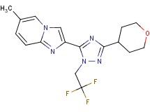 6-methyl-2-[3-(tetrahydro-2H-pyran-4-yl)-1-(2,2,2-trifluoroethyl)-1H-1,2,4-triazol-5-yl]imidazo[1,2-a]pyridine