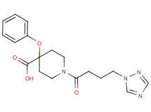 4-phenoxy-1-[4-(1H-1,2,4-triazol-1-yl)butanoyl]piperidine-4-carboxylic acid