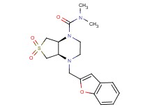 (4aR*,7aS*)-4-(1-benzofuran-2-ylmethyl)-N,N-dimethylhexahydrothieno[3,4-b]pyrazine-1(2H)-carboxamide 6,6-dioxide